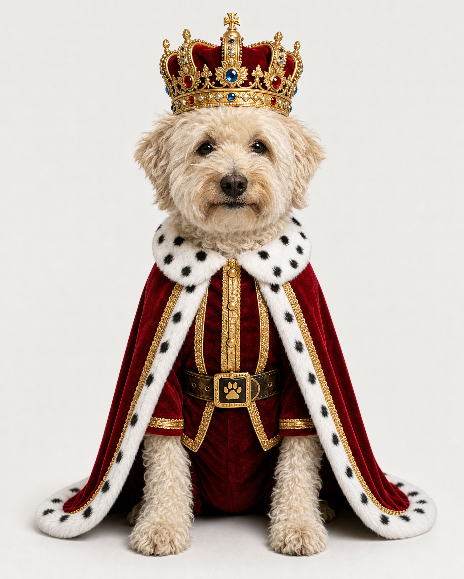 The King custom dog portrait example