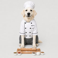 Second example of a personalized dog portrait in The Chef outfit