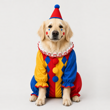 Second example of a personalized dog portrait in The Clown outfit