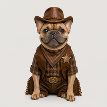 Second example of a personalized dog portrait in The Cowboy outfit