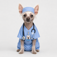 Second example of a personalized dog portrait in The Nurse outfit