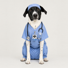 Example of a personalized dog portrait in The Nurse outfit